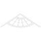 Ekena Millwork Pitch Classic Wagon Wheel Architectural Grade PVC Gable Pediment, 60"W x 20"H x 1"P (8/12) GPP060X020X100CWW - alternate 4